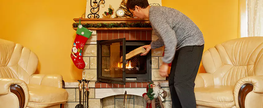 Rusted Metal Fireplace Restoration in Freeport, New York